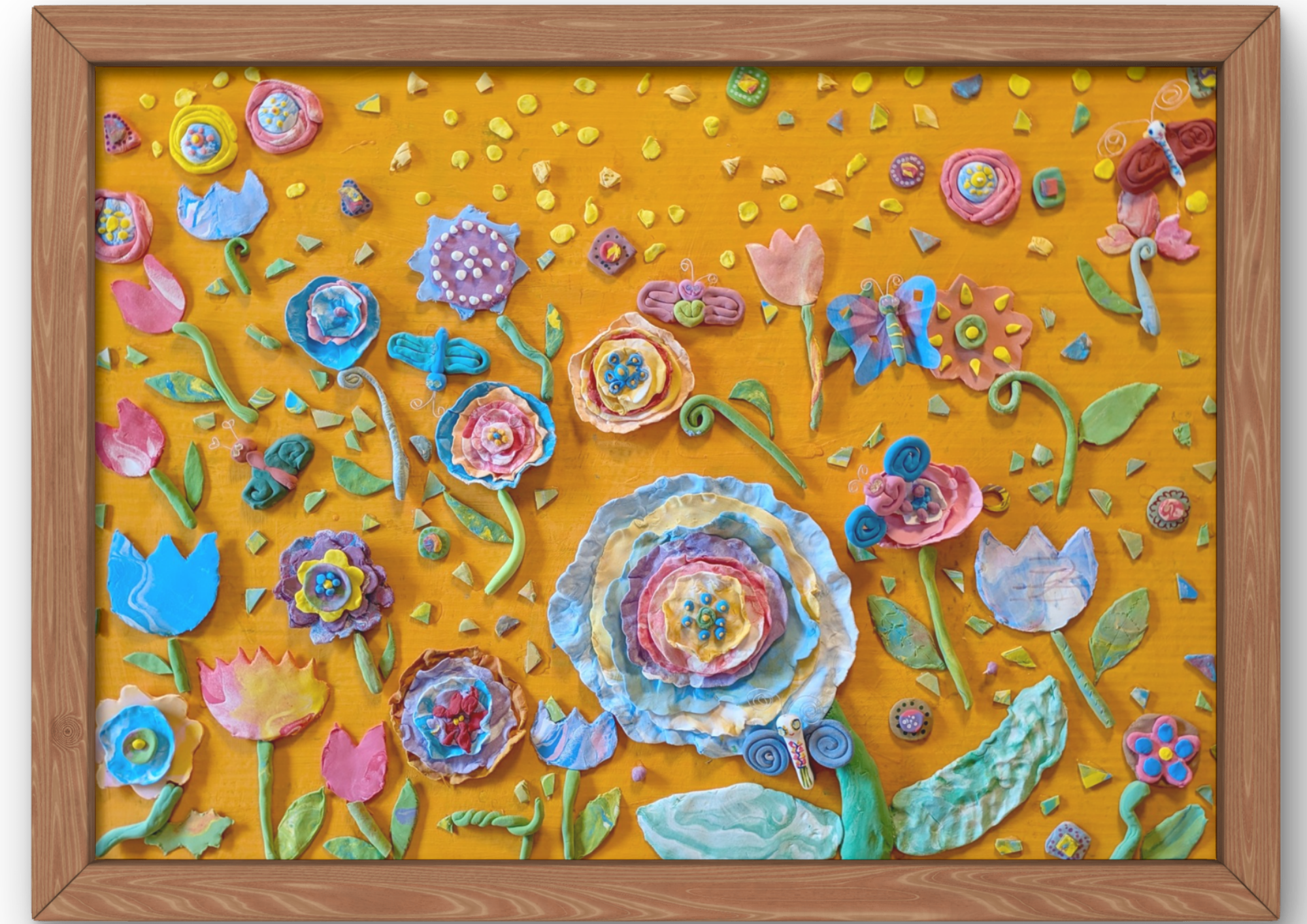 絵画作品：お花畑