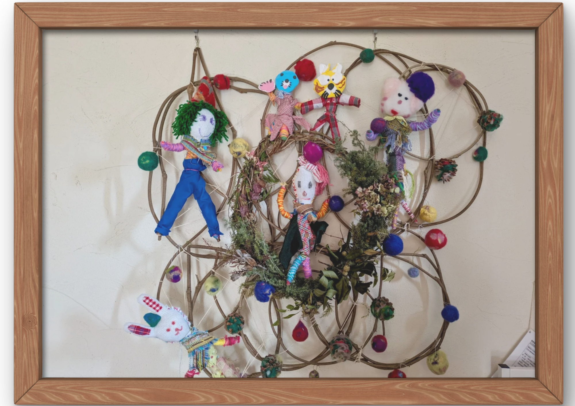 絵画作品：大きなリース